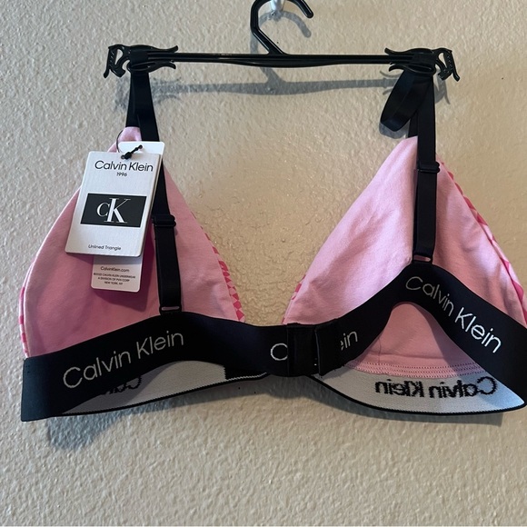 Calvin Klein Pink and Black Triangle Bra size XL - Picture 3 of 4